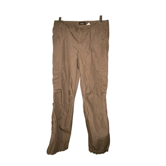 Eddie Bauer Women’s Brown Vashon Fit Convertible Cargo Pants Outdoor Sz 6 Cotton - Picture 1 of 9